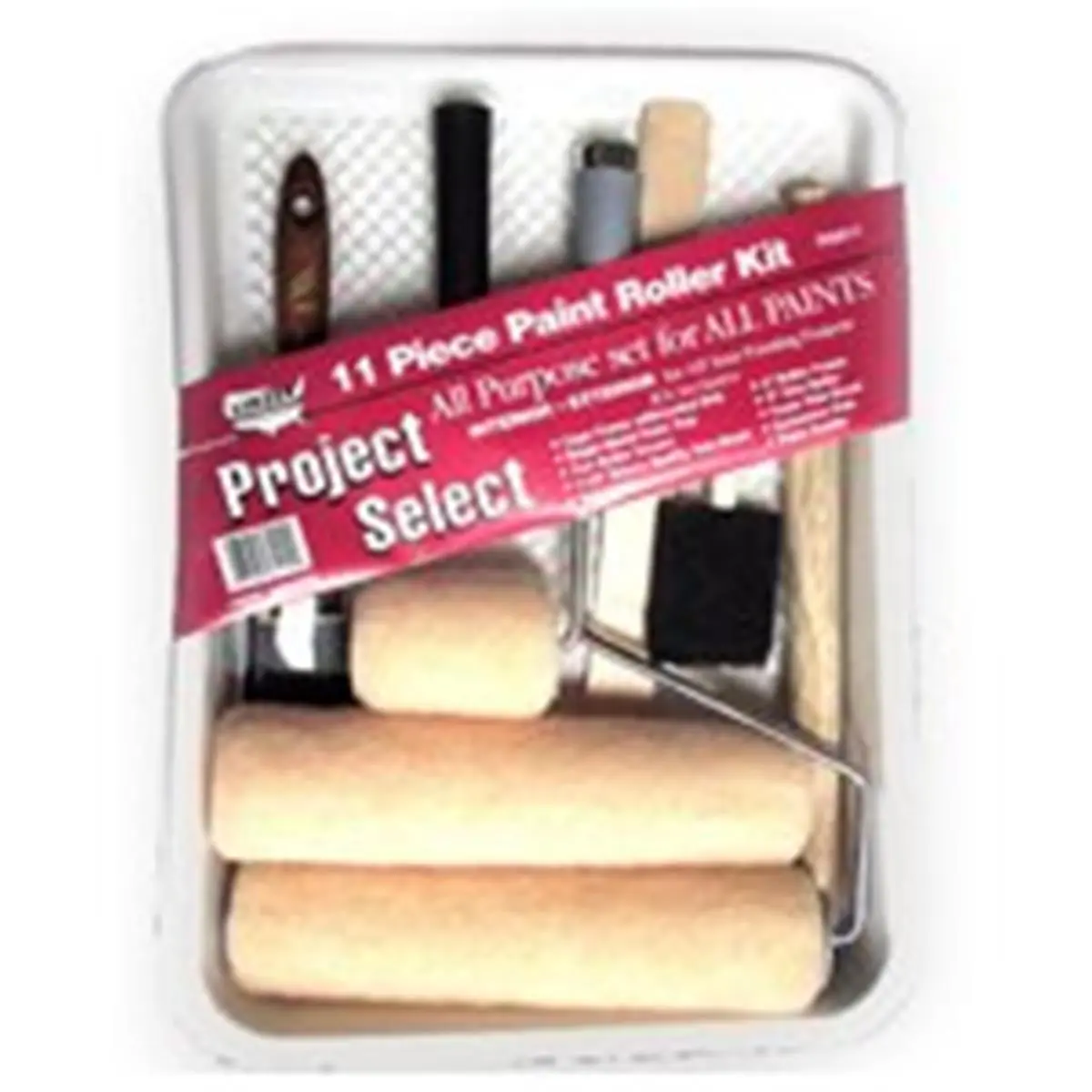 212 MAIN Linzer Products RS611 11-Piece Metal Roller & Tray Set, for Paint Applications, with Durable Metal Components