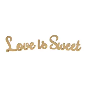 Love is Sweet Gold Table Décor Set - 3 Pc.
