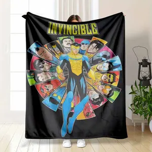 Mark Grayson Emperor Invincible War Comic Superstyle Limited Edition Flannel Blanket Soft Warm Cozy Lightweight Throw Ideal for Sofa Bedroom Office Travel Gift Decor Use
