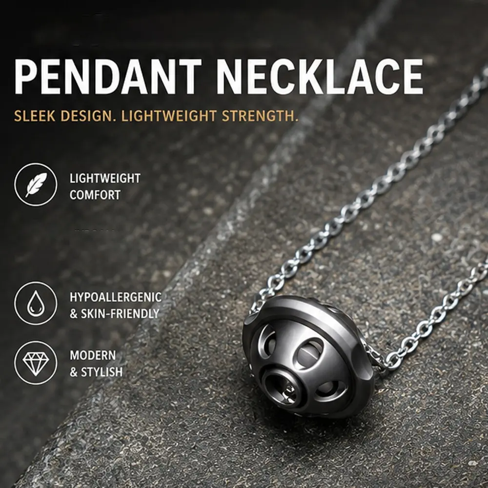 Metal Ufo Orbit Pendant Necklace, Space Ship Design, Rotating Gyroscope Feature, Perfect Gift, Unique Jewelry for Men and Women
