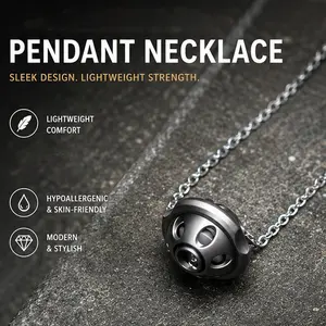 Metal Ufo Orbit Pendant Necklace, Space Ship Design, Rotating Gyroscope Feature, Perfect Gift, Unique Jewelry for Men and Women