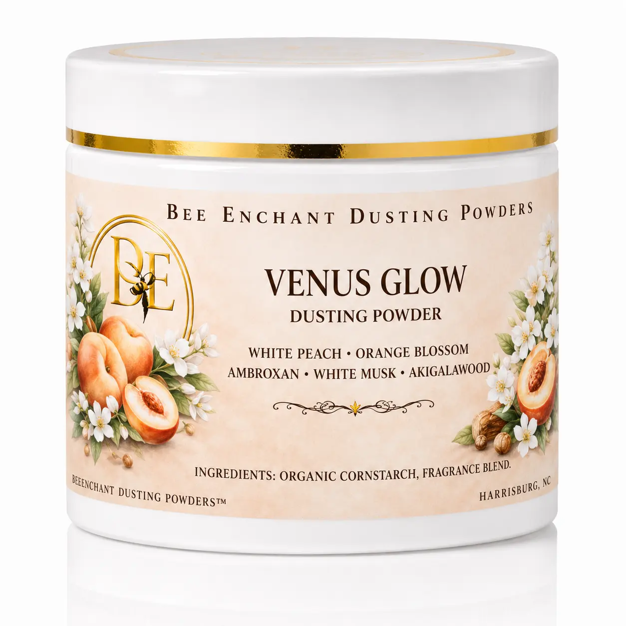 Bee Enchant’s Venus Glow Custom Body Dusting Perfume Powder- Scented - Finely Milled powder Talc-Free Fragrance Vanilla Daily- Natural Shower Powder Cosmetic-body powder- perfume powder