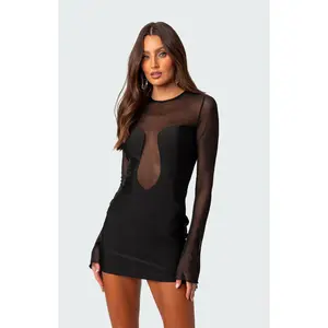 Edikted Women's Saanvi Mesh Mini Dress