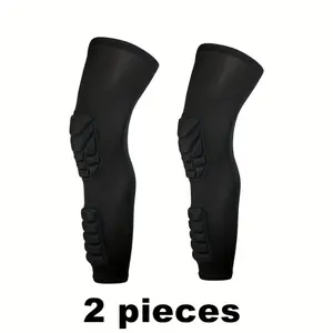 2Pcs Knee Calf Pads Knee Braces Pad Compression Leg Sleeve Protective Calf Shin Guard for Youth Adults Football Basketball Baseball Black