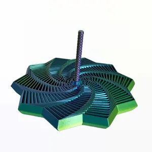 7" Large 3D Print Fidget Expandable Multi Color (purple blue yellow) Star with Handle for Stress Relief or Fun Desk Toy Adult Child Gift #19