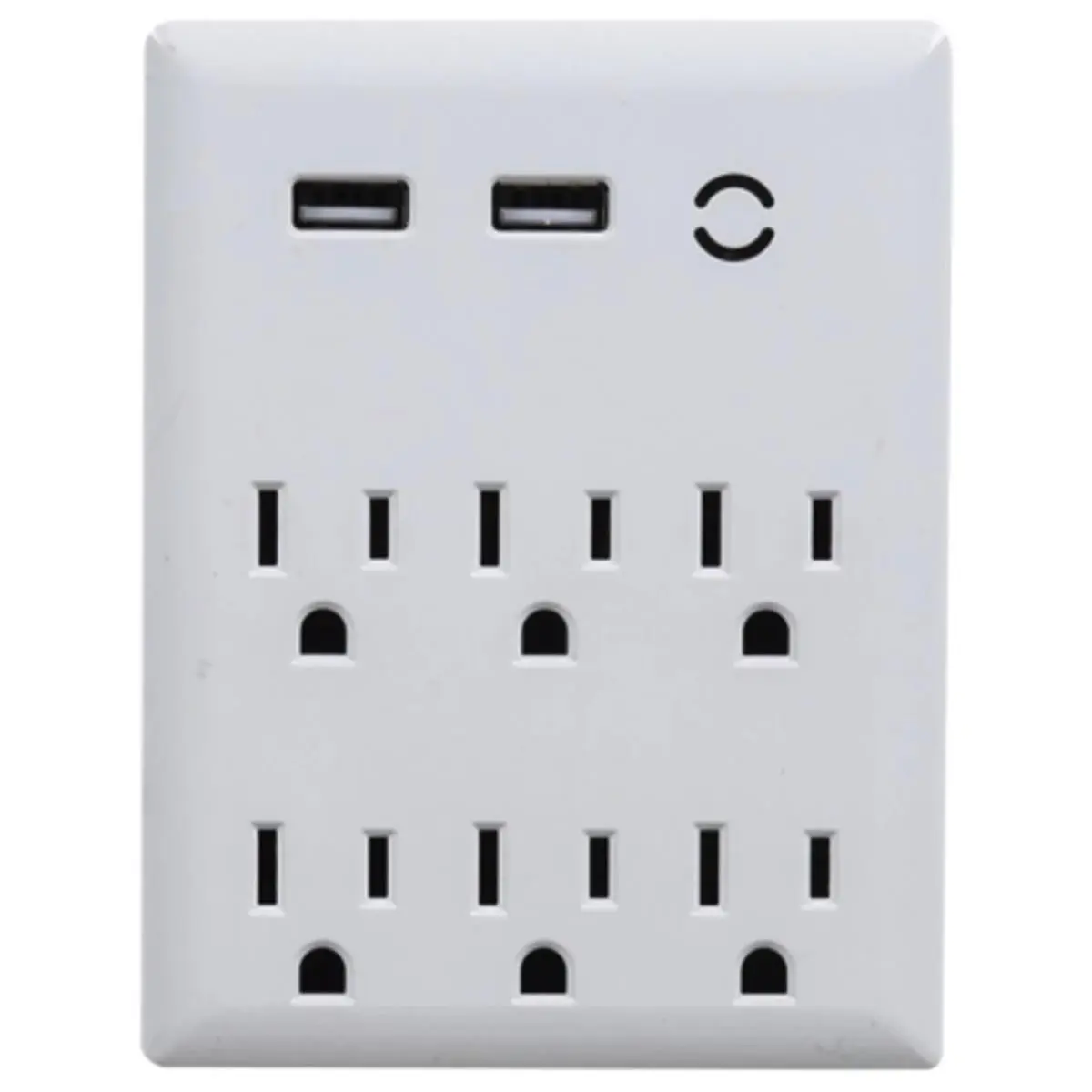 Globe Electric Surge Protector Wall Outlet Extender - 3 Outlets, 2 USB Ports, USB Plug In, Power Protection, White for Sports & Outdoor Climbing Leisure Use, Surge Protector Outlet
