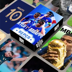 92pcs HD Cards Soccer Cards Mbappe Lomo Card Football Photo Collection Card, Mbappe Star Memorabilia Greeting Card, Sports Fan Gift