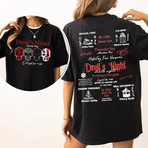 Devil's Night Thunderbay T-Shirt, The Four Horsemen Bookish Sweatshirt, Masked Men Dark Romance Merch, Smut Lover Tee, Gift for Bookworms & Romance Readers
