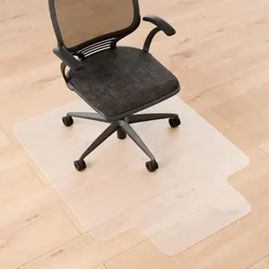 Chair Mat for Hard Floors- 48" x 36", Office Floor Mat for Rolling Chairs, Clear Plastic Desk Chair Mat, Easy Glide, Under Desk Floor Protector for  and Office, with Lip