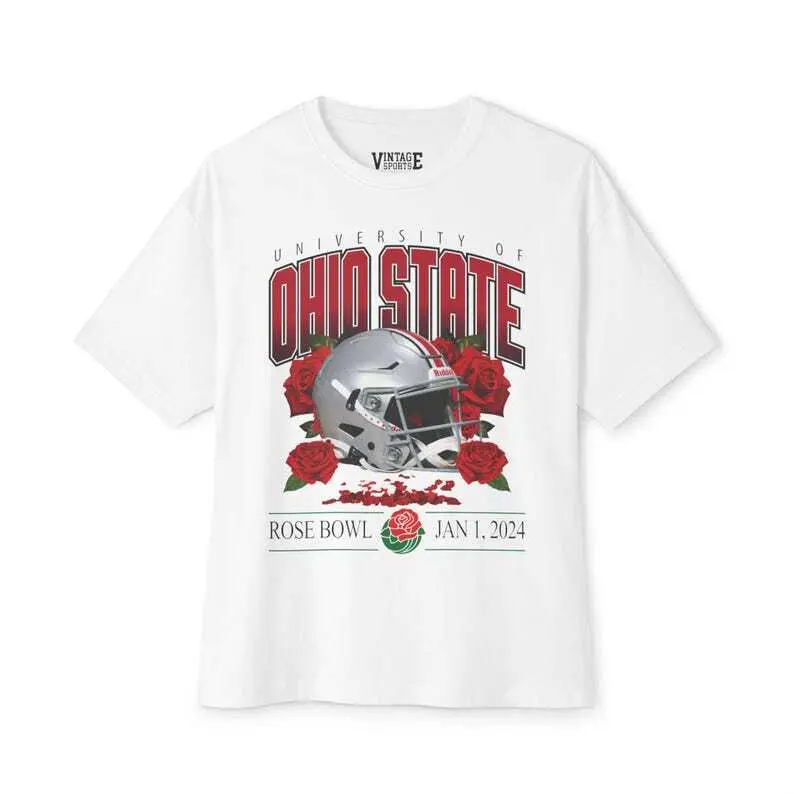 Ohio State Rose Bowl Tee - Unisex Oversized T-Shirt, College Football Fan Gear