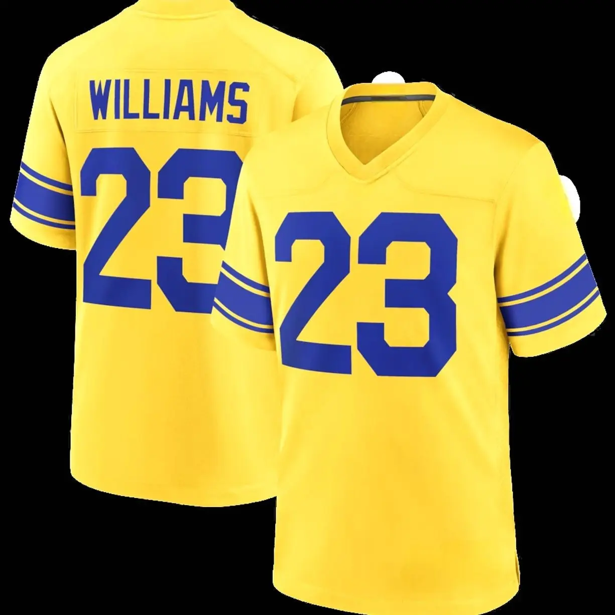 Unisex Football inspired by Williams 23 Los Angeles  Classic Sol Game Jersey - Yellow