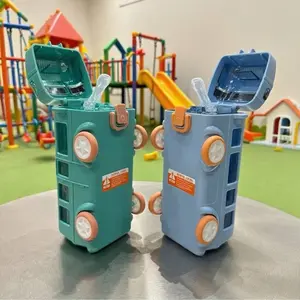 High-Value Bus Car Water Bottle with Straw, Large Capacity, Reusable Design, Perfect for Daily Use & Outdoor Activities, Drinking Tumbler