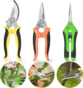 3 Pcs Garden Pruning Shears,Gardening Shears Garden Scissors Stainless Steel Plant Flower Scissors Clippers Pruning Shears Limb Branch Cutter Tree Trimmer