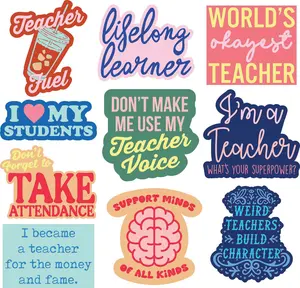 Teacher Sticker Extra Large Stickers for Adults Funny School Adhesives with Memes Funny Stickers with Colorful Graphic Decals Funny Teacher  Multi