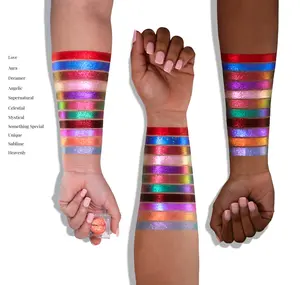 Multi-chrome Single Eyeshadow Vegan Talc Free Cruelty Free Makeup 7 Shades  And Glitter Cosmetic