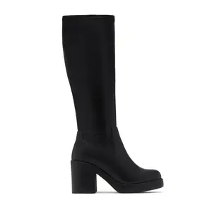 Ellane Block Heel Platform Boots - Black