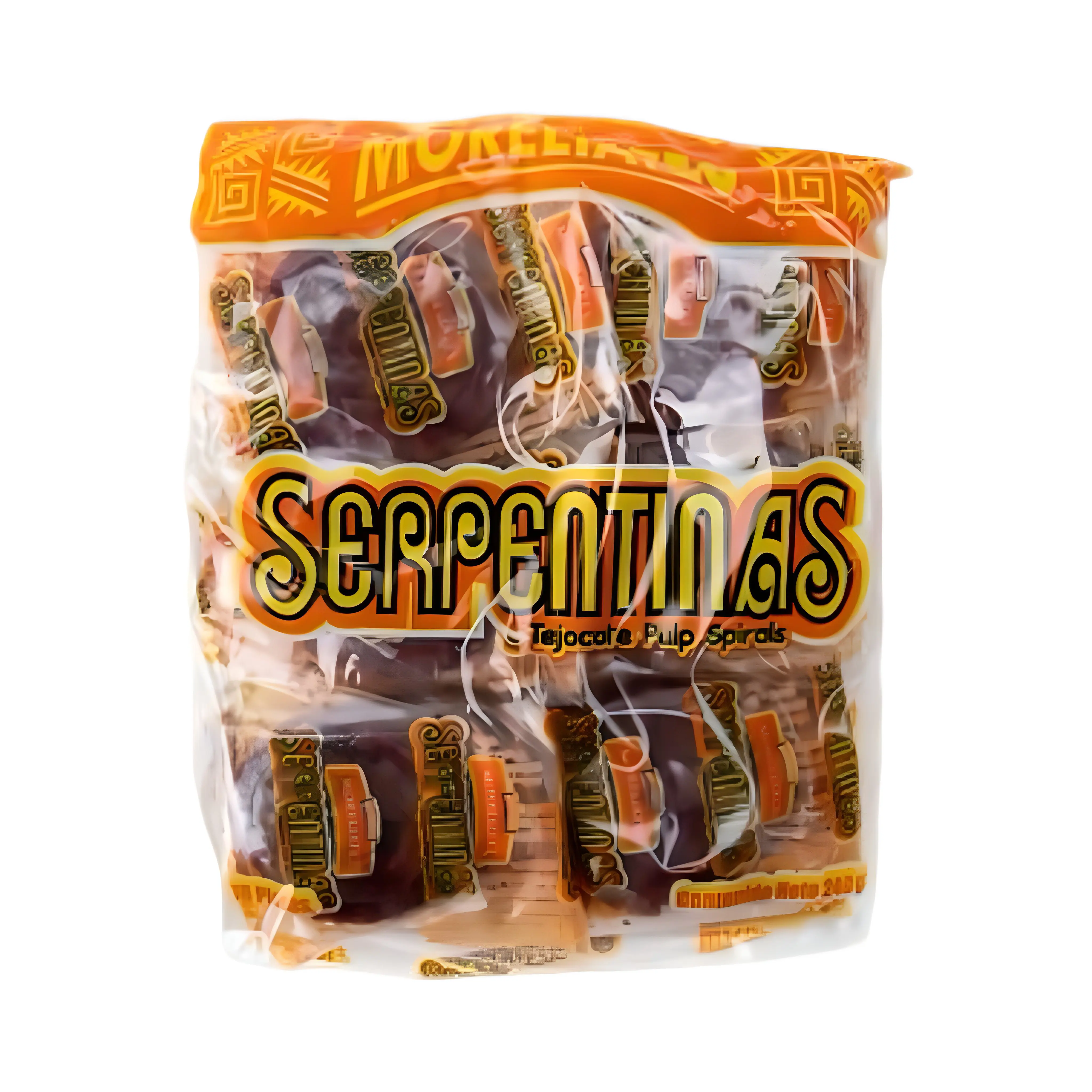 Moreliates Serpentina (24 Count) Tamarind Flavored Fruit Rolls, Mexican Candy, Dulces Mexicanos, Sweet, Spicy, Snack, Soft, Chili Sugar
