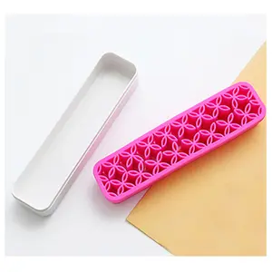 Cosmetic Organizer Box with Silicone Makeup Brush Holder