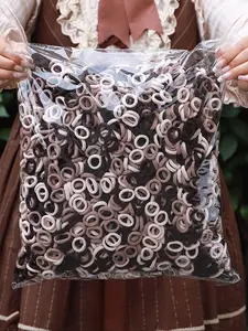 Random Color Scrunchies, Cute High Stretch Hair Ties, Hair Accessories for Women & Girls, Minimalist Headwear Suitable for Thick Hair