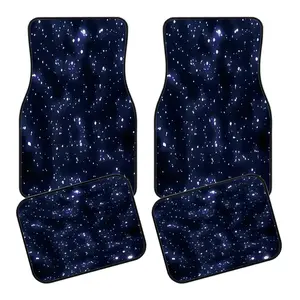 4-Piece Blue Starry Sky Car Mat Set, Car Floor Mats, Universal Fit Front & Rear Mats, Stylish Interior Decoration, Easy Clean, Perfect Protection