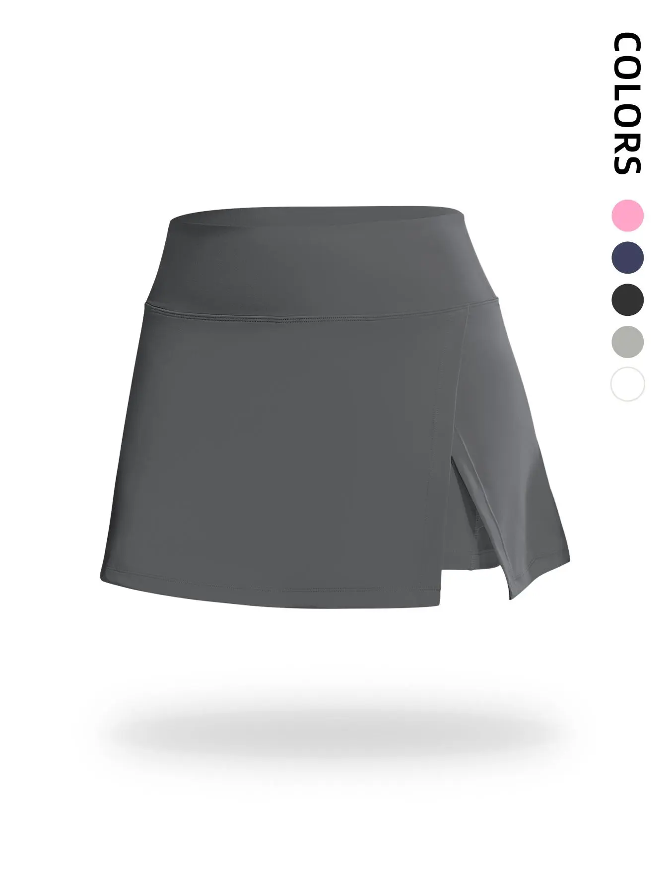 High-Waisted Split Yoga Skirt for Women, Breathable Running Fitness Tennis Skort with Lining, Anti-Exposure, All Seasons Casual Wear, Sporty Breathable Split Hem Skorts, Stretchy Skorts, Stretchy Sports Skort, Skorts Skirts