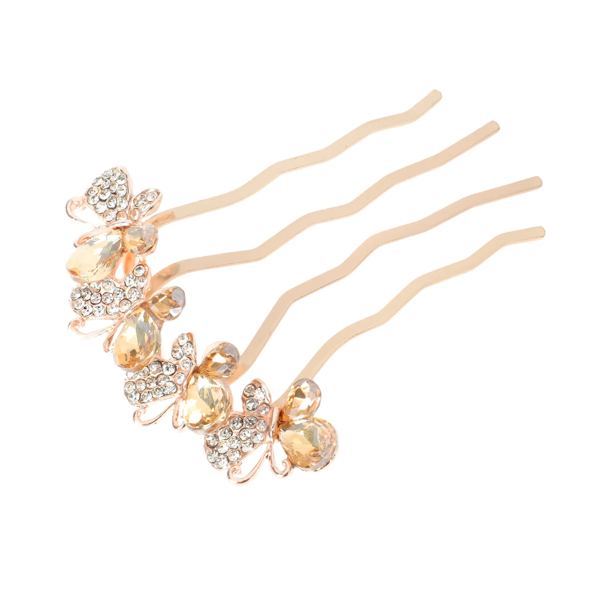 VOCOSTE Decorative Hair Combs, Rhinestone Butterfly Hair Comb, Stylish Bridal Side Comb, Hair Accessory for Elegant Styling