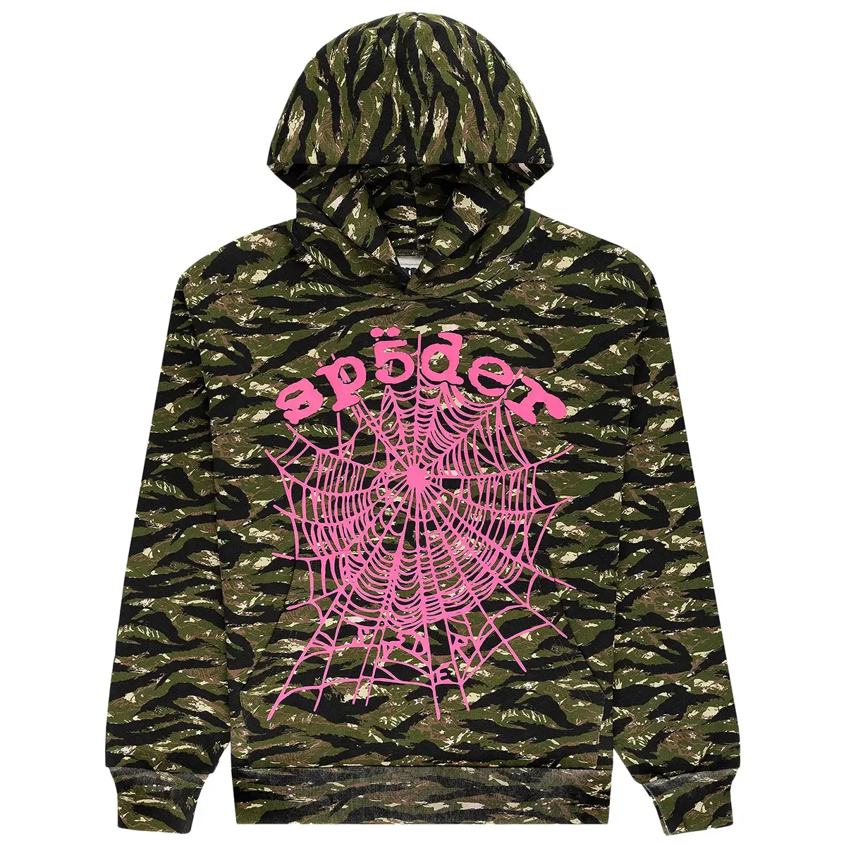 (100% Authentic) Sp5der OG Web V2 Hoodie Tiger Camo