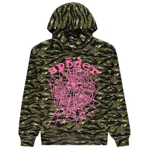 (100% Authentic) Sp5der OG Web V2 Hoodie Tiger Camo