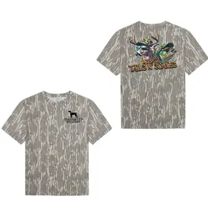 Tails N Scales Collection Tee - Camo T-Shirt Unisex Outdoor Tee in Bottomland Camo Ultra Soft Breathable Cotton for All Day Comfort Perfect for Hiking Camping