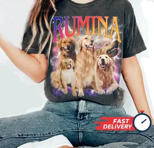 Custom Dog TShirt, Retro Dog Shirt, Personalized Pet Shirt, 90s shirt, Women Tee