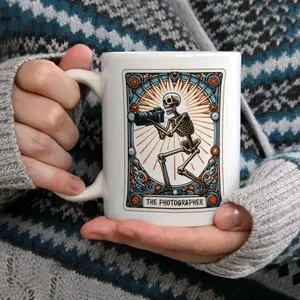 Ceramic Tarot Cameraman Coffee Mug 11Oz 15Oz. Ideal Gift for Family, Friends, and Classmates