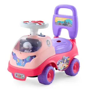 【FathersDayGift】 VEVOR Ride On Toddler Push Car, Push Car for Toddler 19 to 36 Months, Kids Ride On Toy with Horn & Music, 48.5 lbs Load Capacity, Under-seat Storage, Foot-to-Floor Walker for Toddlers Boys Girls, Pin