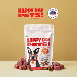 Happy Day Pets 100% Lamb Dog Treats - Crunchy Lamb Chips, Natural High-Protein Grain-Free Snacks, Ideal for Sensitive Dogs for Training & Daily Use