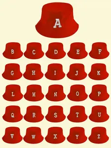 Pearl Letter Fisherman Hat, All-Season Sun Protection Windproof, Fashionable Casual Bucket Hat, Summer Sunshade Accessory