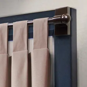 212 MAIN Central Design Mag-07 0.4375 in. Magnetic Cocoa Curtain Rod, Adjustable 17-30 in. Extendible Rod, Adjustable Curtain Rod