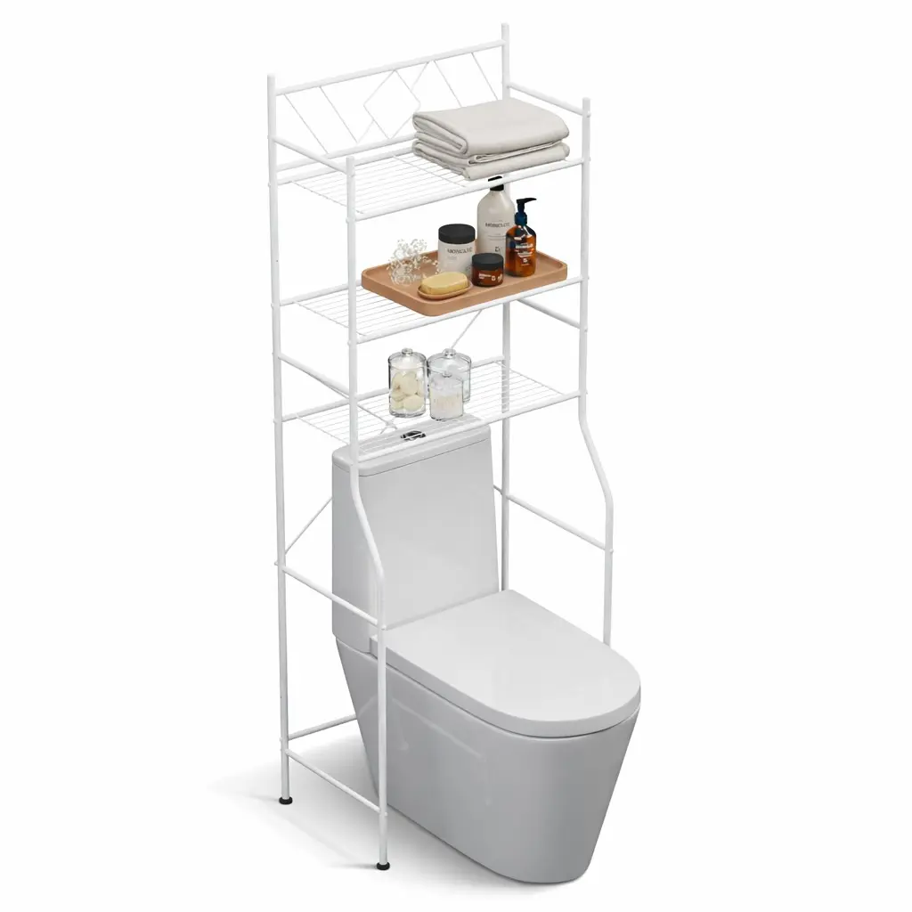 Home Zone Living 3-Tier Over the Toilet Bathroom Storage Organizer