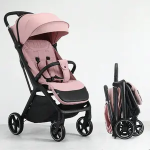 Lightweight Baby Stroller, Foldable Infant Pushchair with One-Touch Fold, Travel Stroller Featuring Widened Zipper Sunshade, Adjustable Backrest & Breathable Mesh, Easy to Carry