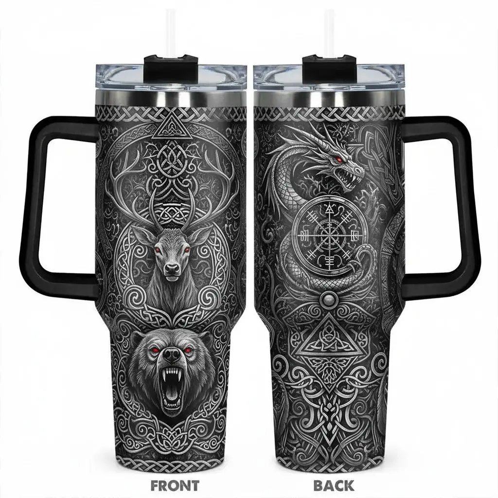 40oz Stainless Reusable Dark Skull Series Thermal Vacuum Flask Mug - Portable, Outdoors Cover, Lid Included - 24+ Hrs Ice Retention for Cycling,Camping - Edgy Easter,Birthday Gift for Energy Drinks,Iced Coffee