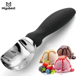 Ice Cream Scoop with Comfort Handle, Sleek Scoop, Professional Metal Kitchen Tool, Kitchen Gadgets for Ice Cream, Sorbet, Cookie Dough, and Frozen Yogurt, Dishwasher Safe