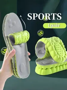 Unisex Sports Shock Absorption Foot Support Massage, Shock Absorbing Insoles, Arch Support for Basketball Running Outdoor Summer Shoes, Sweatproof Odor Resistant