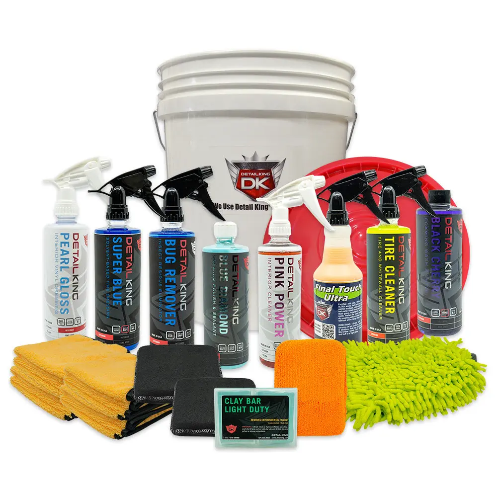5 Gal Car Care Deluxe Cleaning & Detailing Kit Bucket, Automotive Gift Set, Perfect Gift for Car Washing & Maintenance