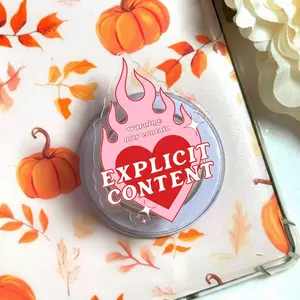 May Contain Inappropriate Content Magsafe Phone Grip Holder, Coquette Acrylic Magnetic Phone Mount, Pop Socket Accessories Book Lovers Gifts