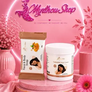 2 PCS Byenblan Turmeric SET-face cream 4oz & Turmeric Soap 7oz-skin care