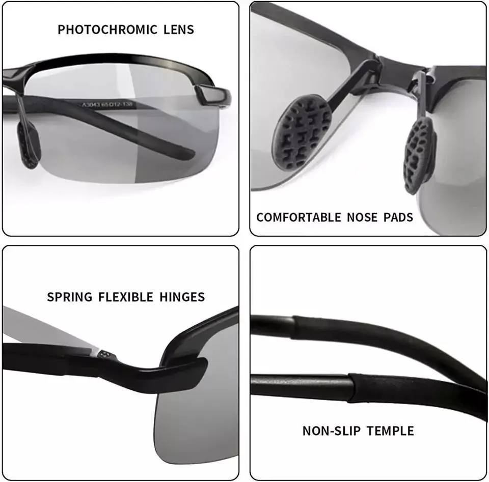Smart Polarized Sunglasses, Best For Strong Direct Sunlight | UV Protection For Outdoor Cycling Fishing Driving | Ultra‑Thin Lightweight Lenses