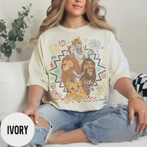 Comfort Colors Retro 90s Animal Kingdom Lion King Shirt, Timon Pumbaa Hakuna Matata Matching Tee, Family Trip Tee