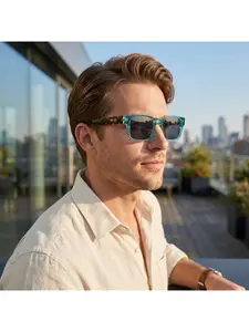 New Square Frame Sunglasses, Vintage Leopard Print Small Frame, UV Protection Unisex Shades