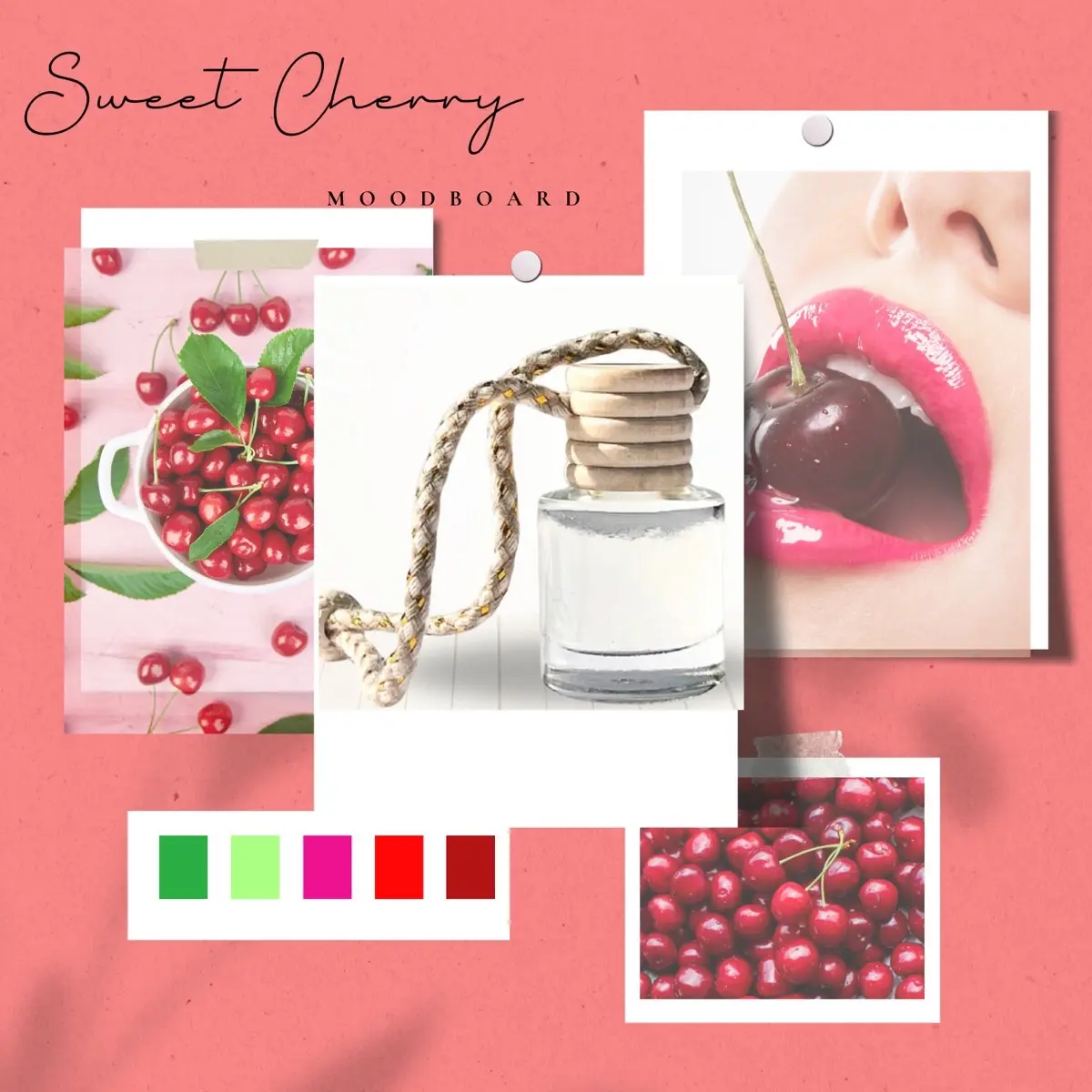 Sweet Cherry Car Air Freshener - Eliminates Odors & Provides Long-Lasting Sweet Cherry Aroma