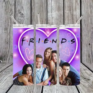 20 oz stainless steel Friends Tv comedy tumbler in remembrance of Matthew perry