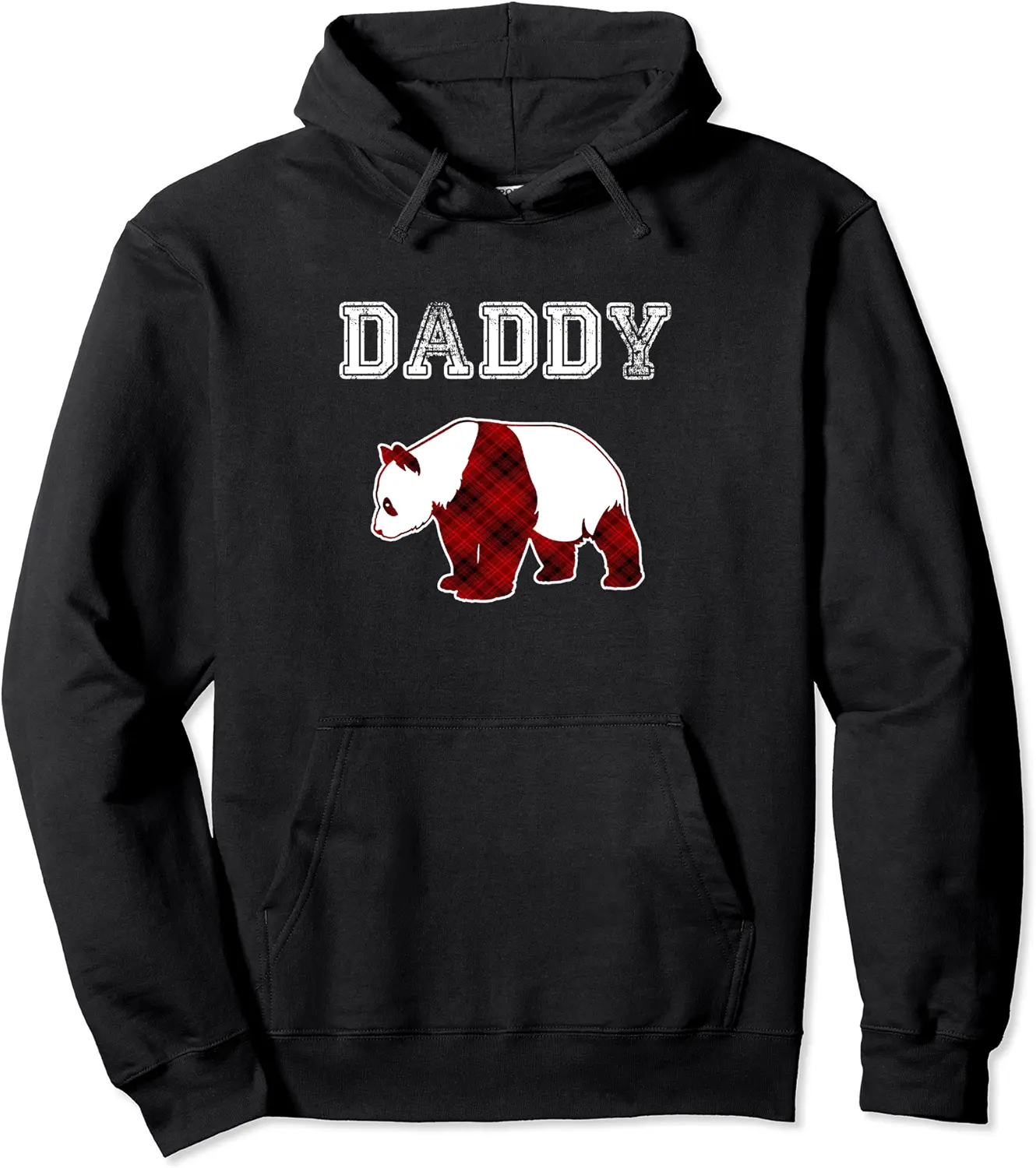 DADDY Panda| Men Red Plaid Christmas Pajama Family Dad Gift Pullover Hoodie - Phoebeumba Shop 26B0BGYH19CH