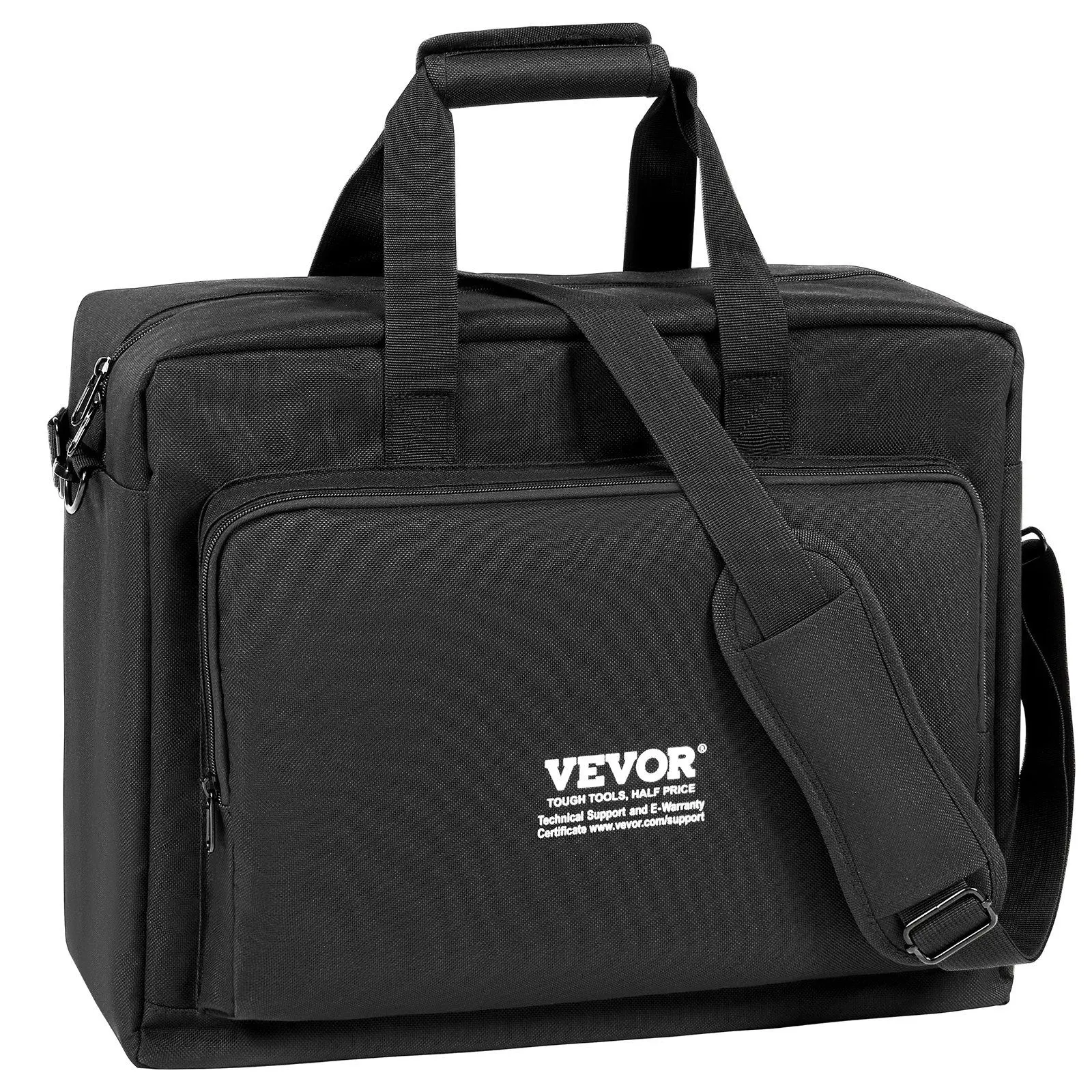 VEVOR 1200D Oxford Fabric Waterproof DJ Mixer Gig Bag, 19.3x8.7x15.3in Padded Gear Case with Rubber Base, Dual-Layer Padding, Metal Zipper, Functional Pocket, Adjustable Strap, Backpack Straps for DJ Controller, DJ Performance